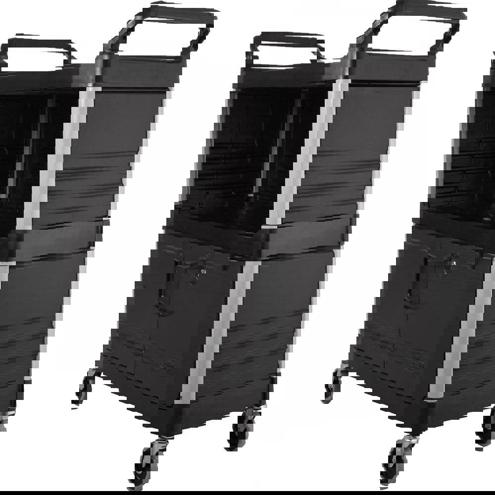 Xtra Equipment Cart, Plastic, 3 Shelves, 300 lb Capacity, 20.75